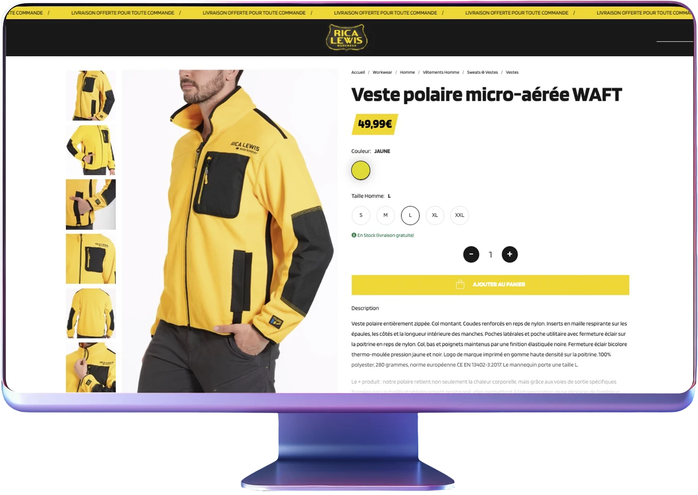 Un e-shop<br />rapide, clair et efficace